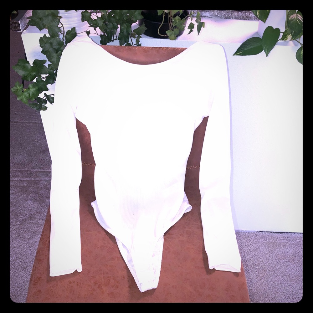 Backless white bodysuit-Tobi, never worn